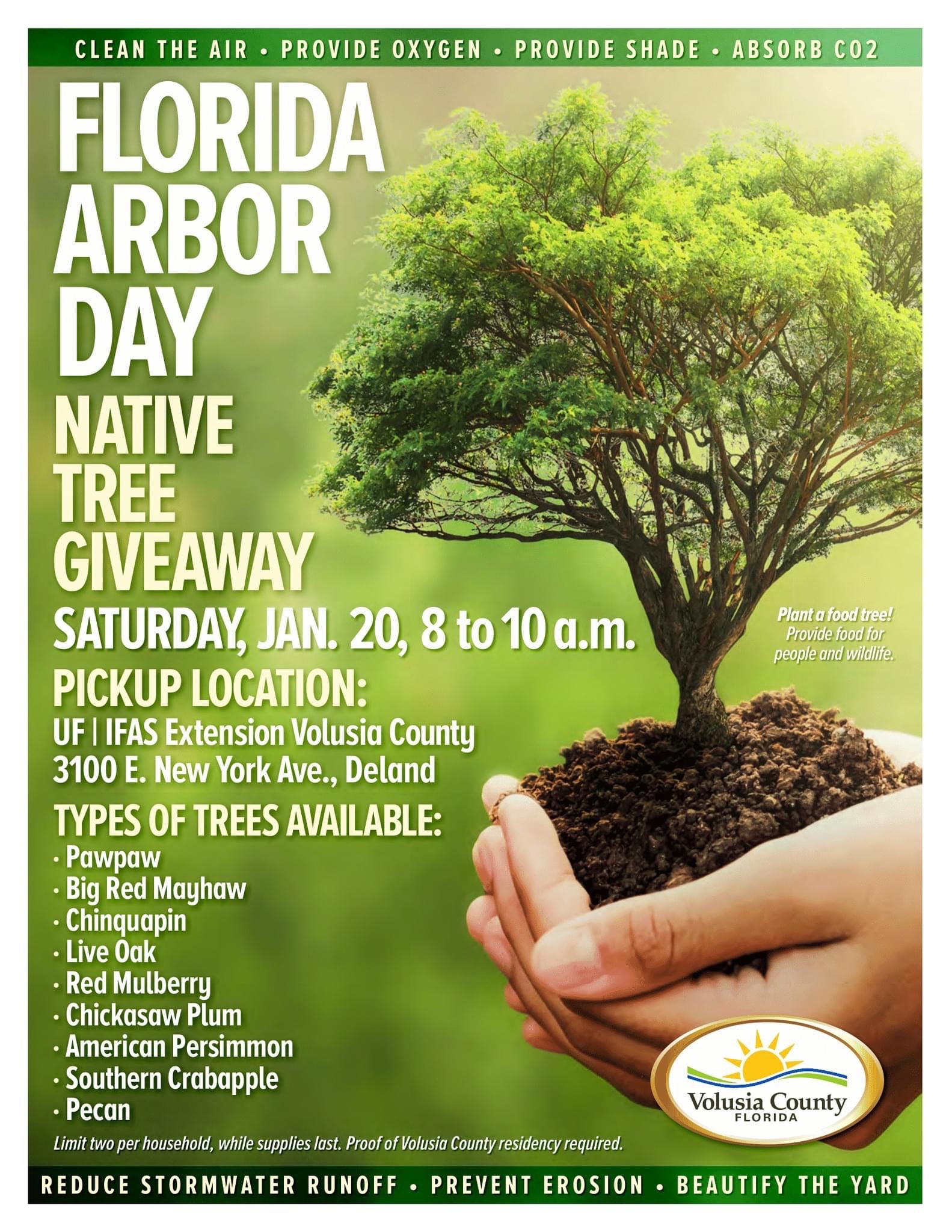 Free Trees to Residents in Celebration of Florida Arbor Day Sanford
