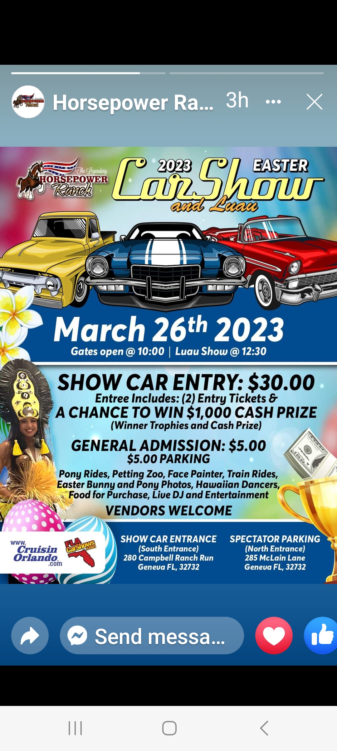 Horsepower Ranch Easter Car Show March 26 Sanford Herald