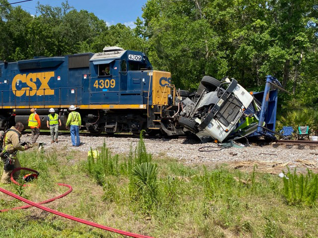 CSX Train Crashes Into Trash Truck | Sanford Herald