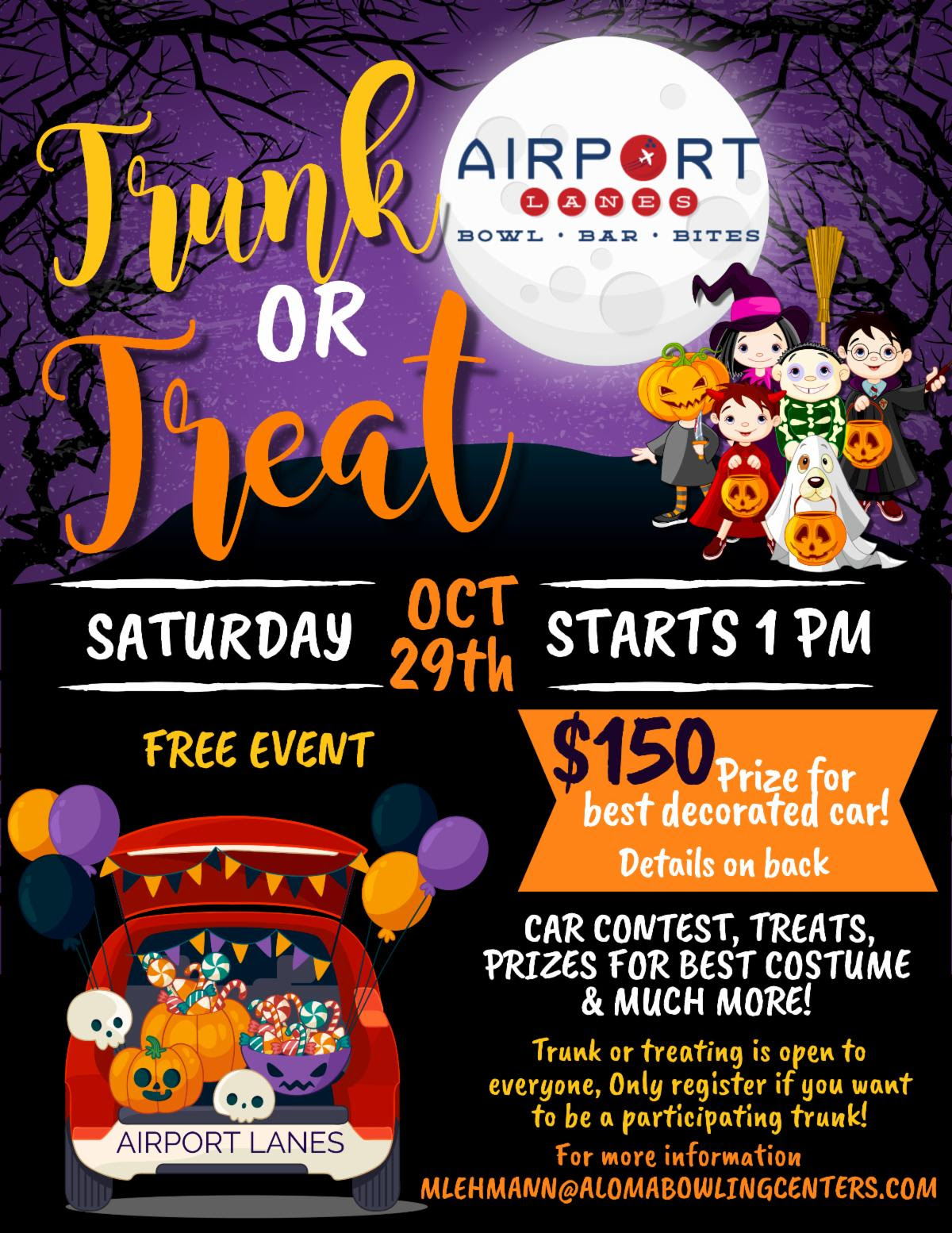 Airport Lanes to host Halloween TrunkorTreat Sanford Herald